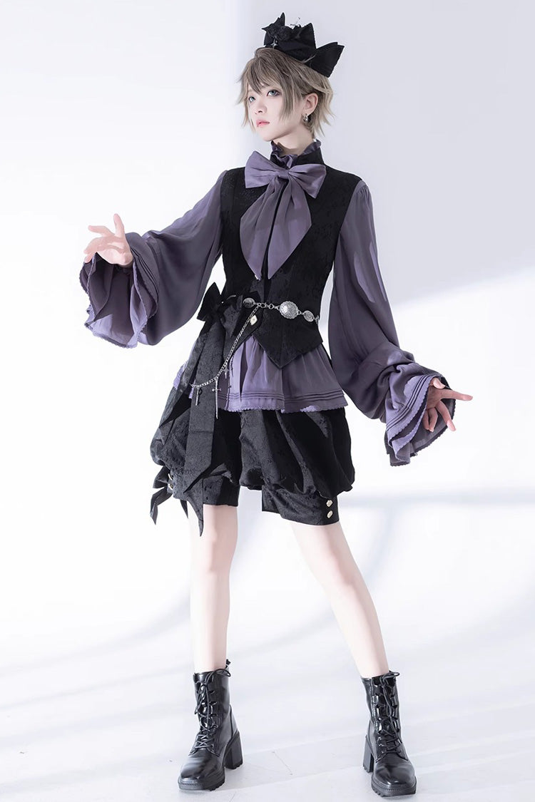 Black Hunting Rabbits Gothic Vintage Ouji Fashion Lolita Vest