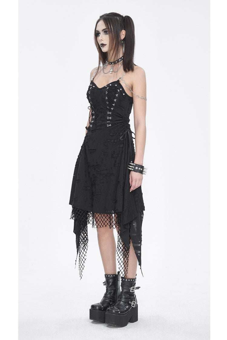 Black Lace Ripped Women's Gothic Jsk Dress – LolitaInside