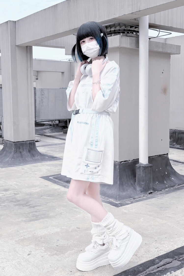 College Lace-Up Sweet Jirai Kei Japanese Platforms Shoes 2 Colors