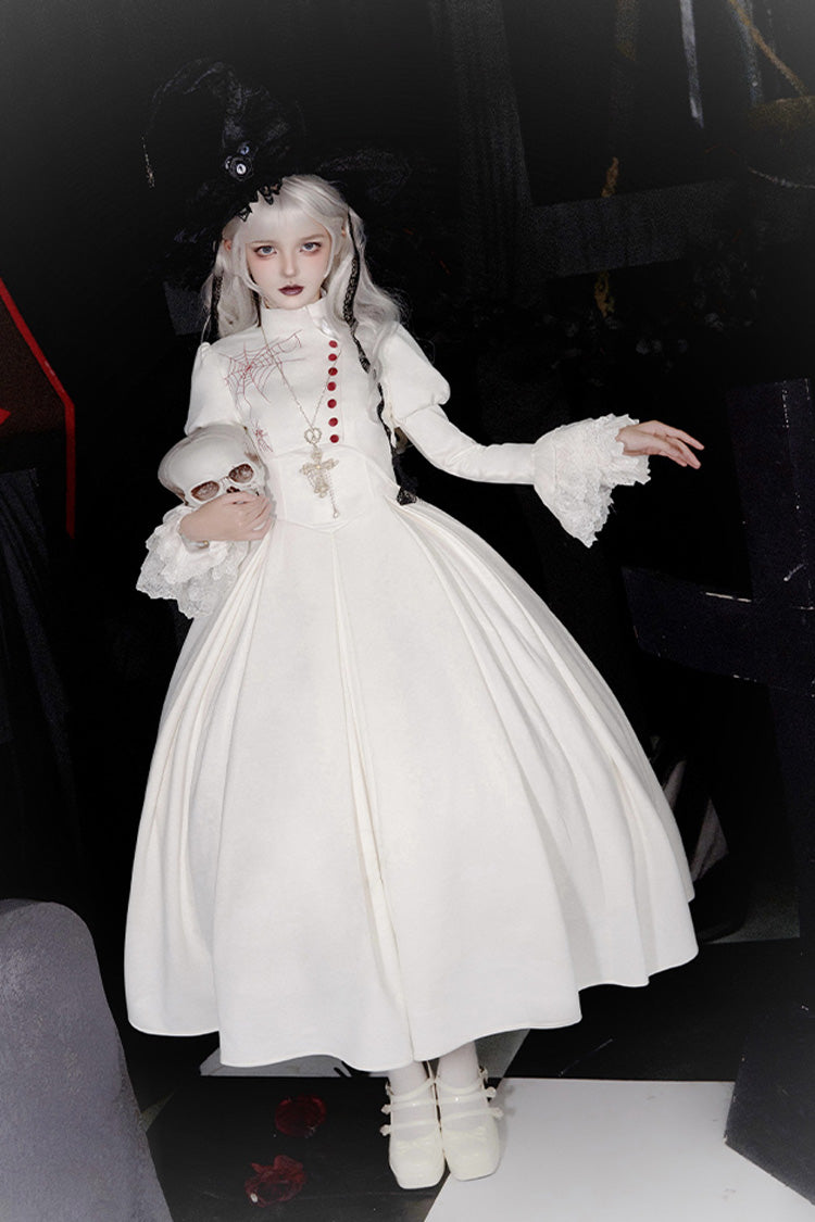 [Night Poems] Embroidery Fishbone Gothic Lolita Corset Dress 2 Colors