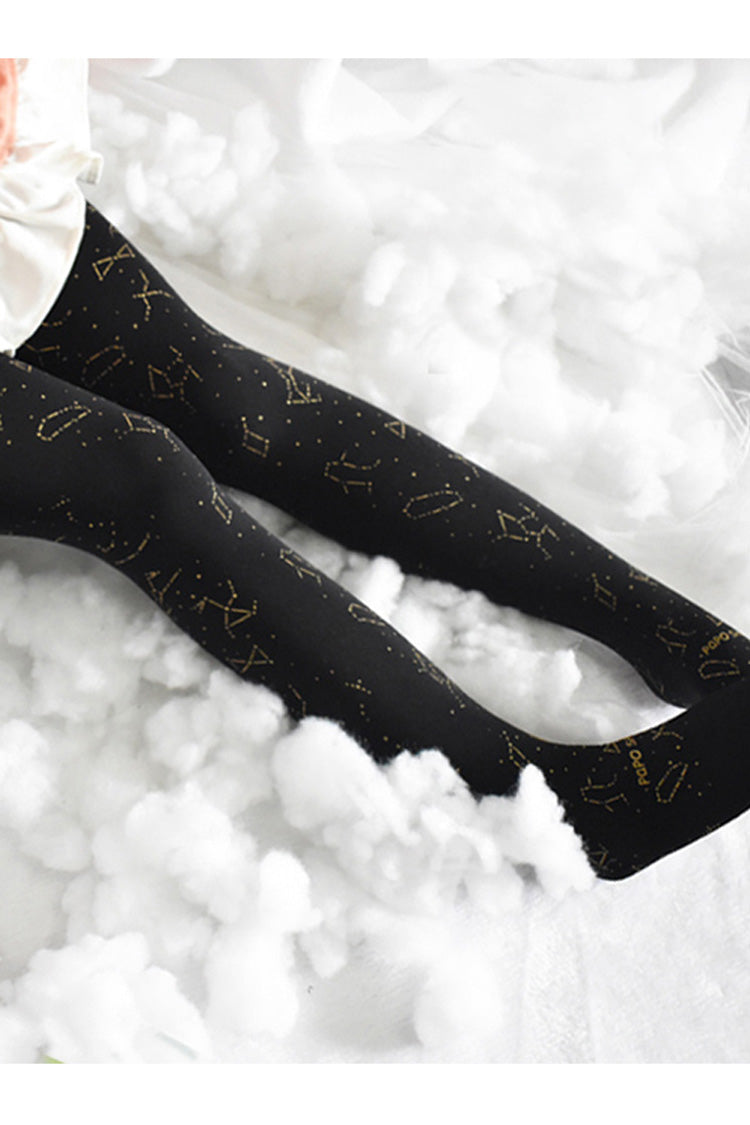 Zodiac Print Bronzing Classic Lolita Tights 2 Colors