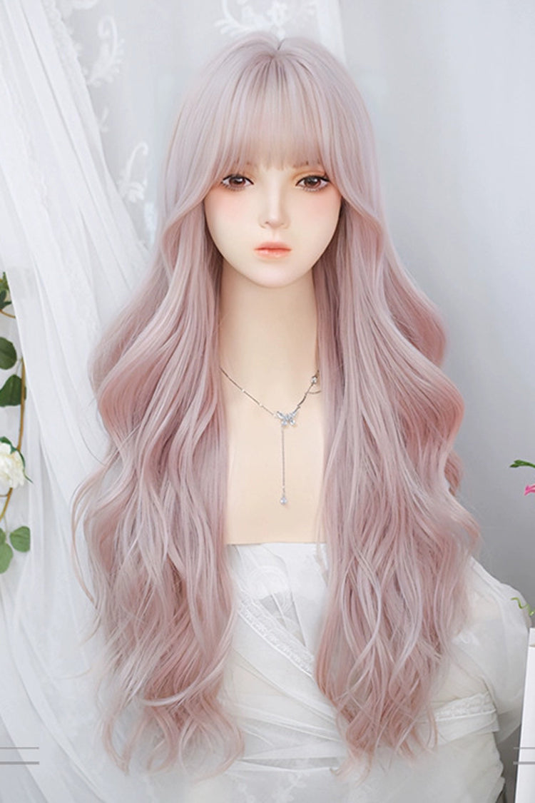 Pink Long Curly Sweet Lolita Wigs
