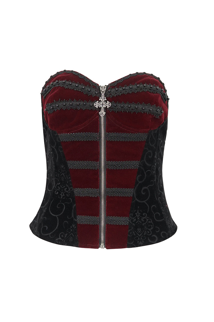 Black/Red Lace Up Women's Gothic Corset