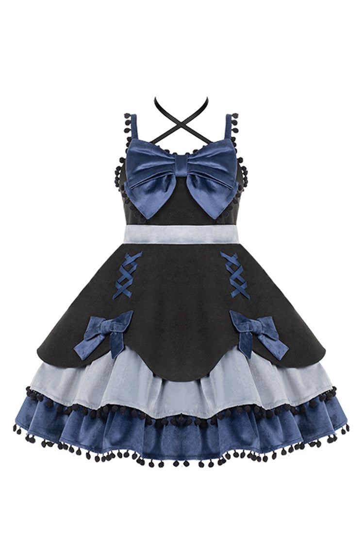 Multicolor Confession Function Series Bowknot Woolen Sweet Lolita JSK Dress 5 Colors