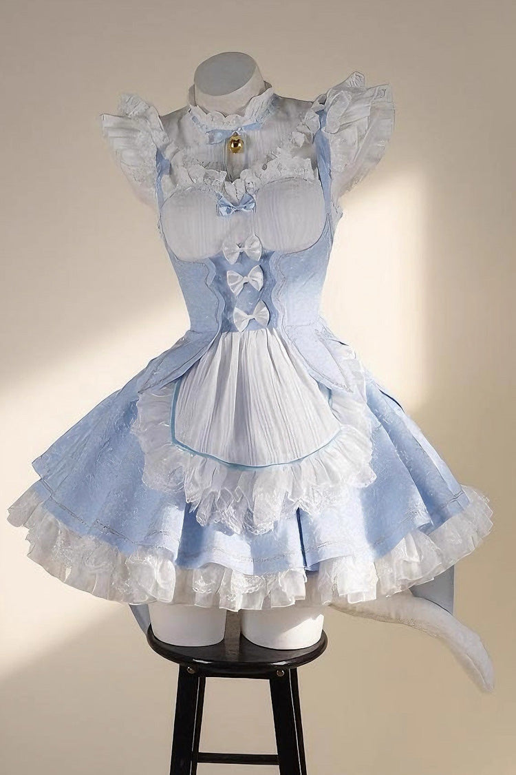 [Ram Rem] Ruffle Bowknot Sweet Japanese Lolita Jsk Dress Set 2 Colors