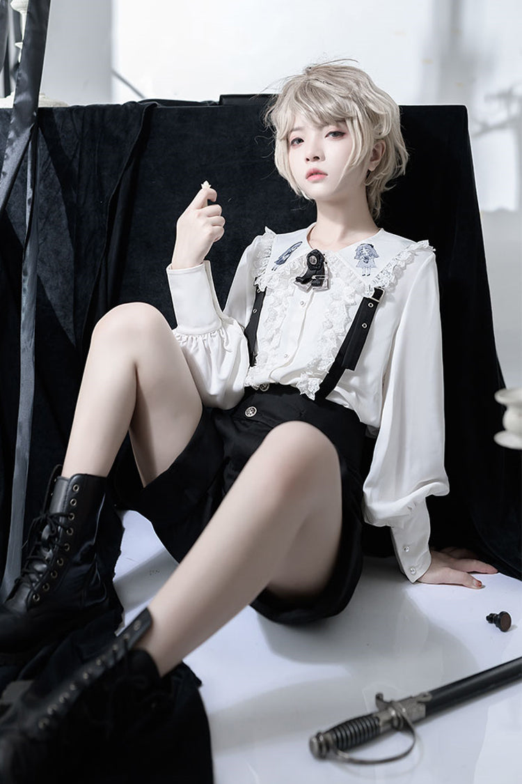 Black/White Gothic Erosion Heart Series Ouji Lolita Set