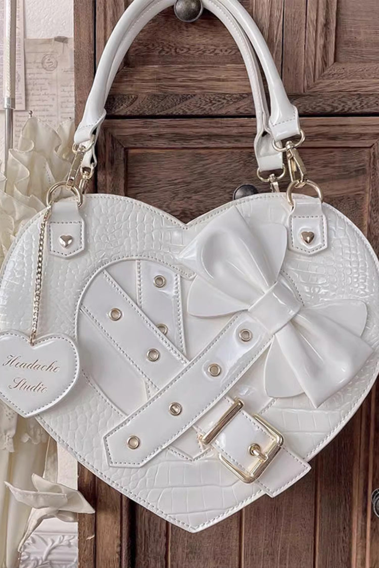 Hexentee-Pause Herzförmige Schleife Schnallen Gothic Lolita Tasche 2 Farben 
