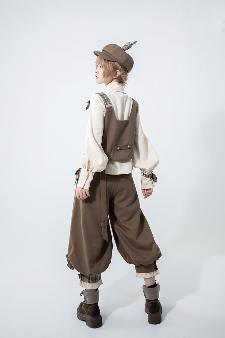 Coffee Brown Cute and Handsome Secret Morning Post Series Ouji Lolita Vest