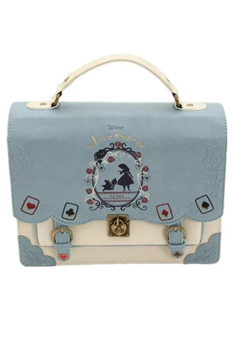 Fairy Tea Party Alice im Wunderland Poker-Kartendruck, Schnallen-Lolita-Handtasche, Umhängetasche und Rucksack, 4 Farben