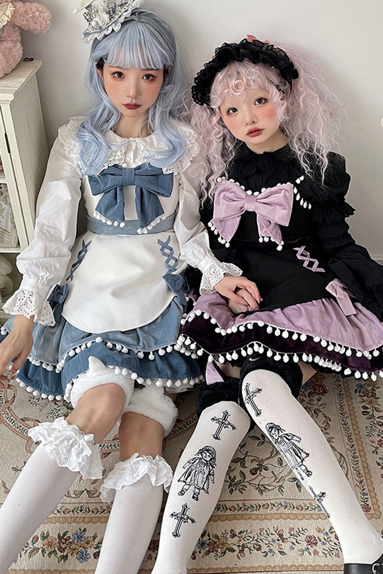 Multicolor Confession Function Series Bowknot Woolen Sweet Lolita JSK Dress 5 Colors