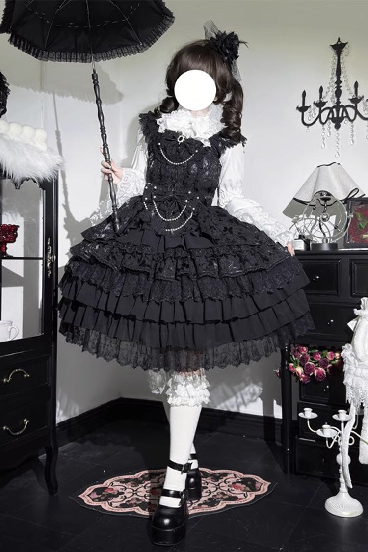 [Love Feather] Multi-Layered Hanayome Bowknot Lace Sweet Gorgeous Lolita Jsk Dress 4 Colors