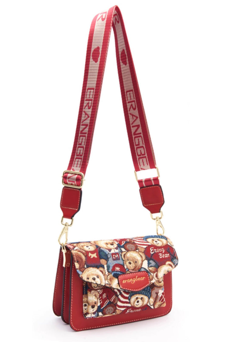 Bear Print Sweet Lolita Crossbody Bag 3 Colors