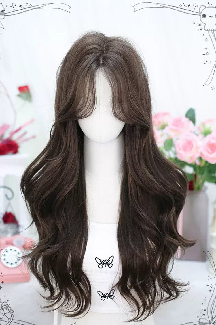 Brown Moon Lace Curly Sweet Lolita Long Wig