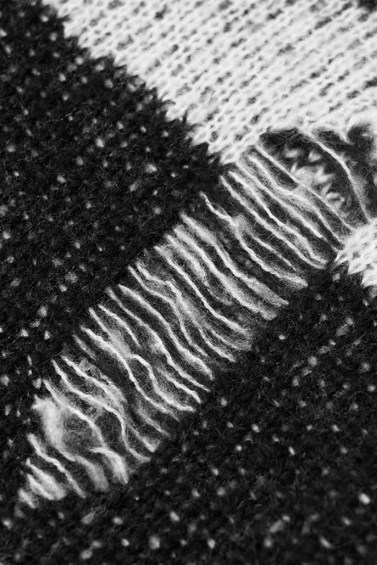 Gestreifter Print, lange Ärmel, zerrissenes Mesh, Steampunk-Strickpullover für Damen, 2 Farben