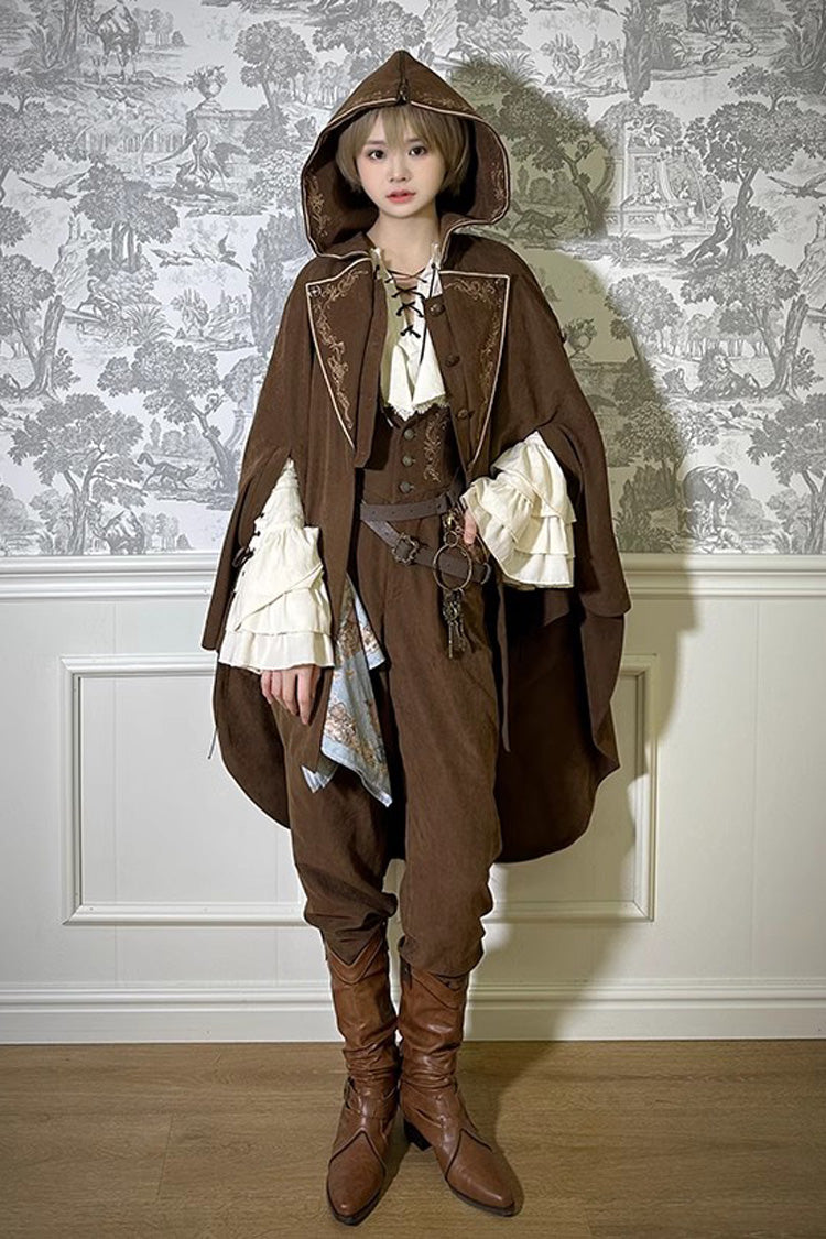 Piratenserie Navigation Schatzsuchführer Stickerei Hübscher Lolita-Umhang 2 Farben