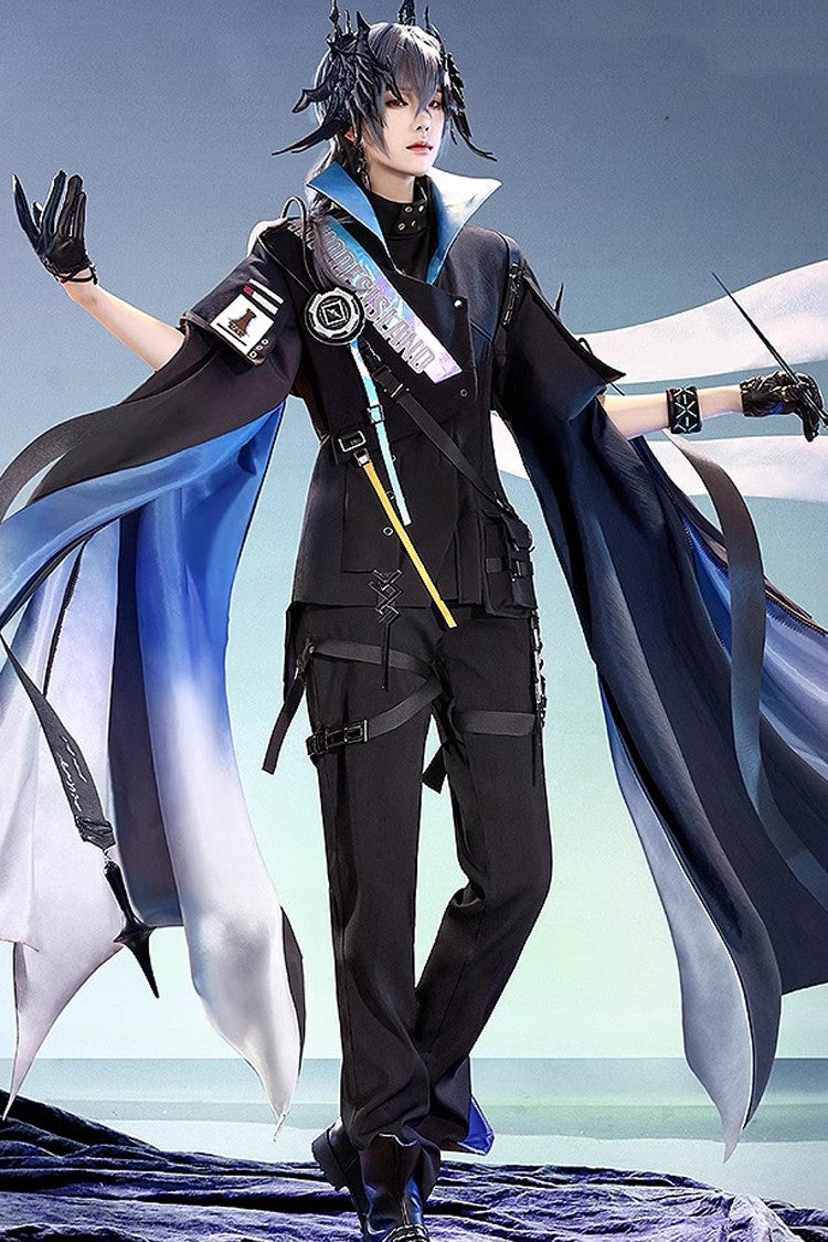 Black Future Technology Short Sleeves Ouji Handsome Lolita Set