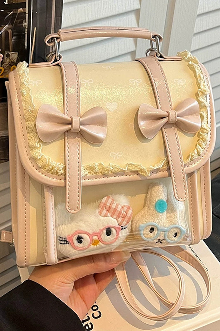 Sweet Lolita Lace Bow Multiway Ita Bag Handbag Crossbody & Backpack 4 Colors