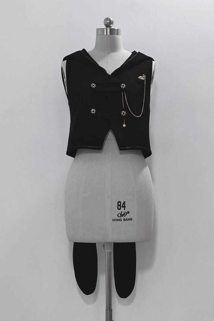 Black Anxious Rabbit Ouji Fashion Gothic Lolita Vest