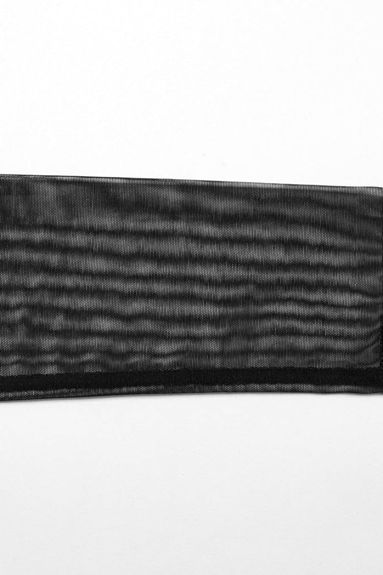 Schwarze langärmlige Gothic-Bluse mit Totenkopf-Schnallendekoration, durchsichtig, für Damen