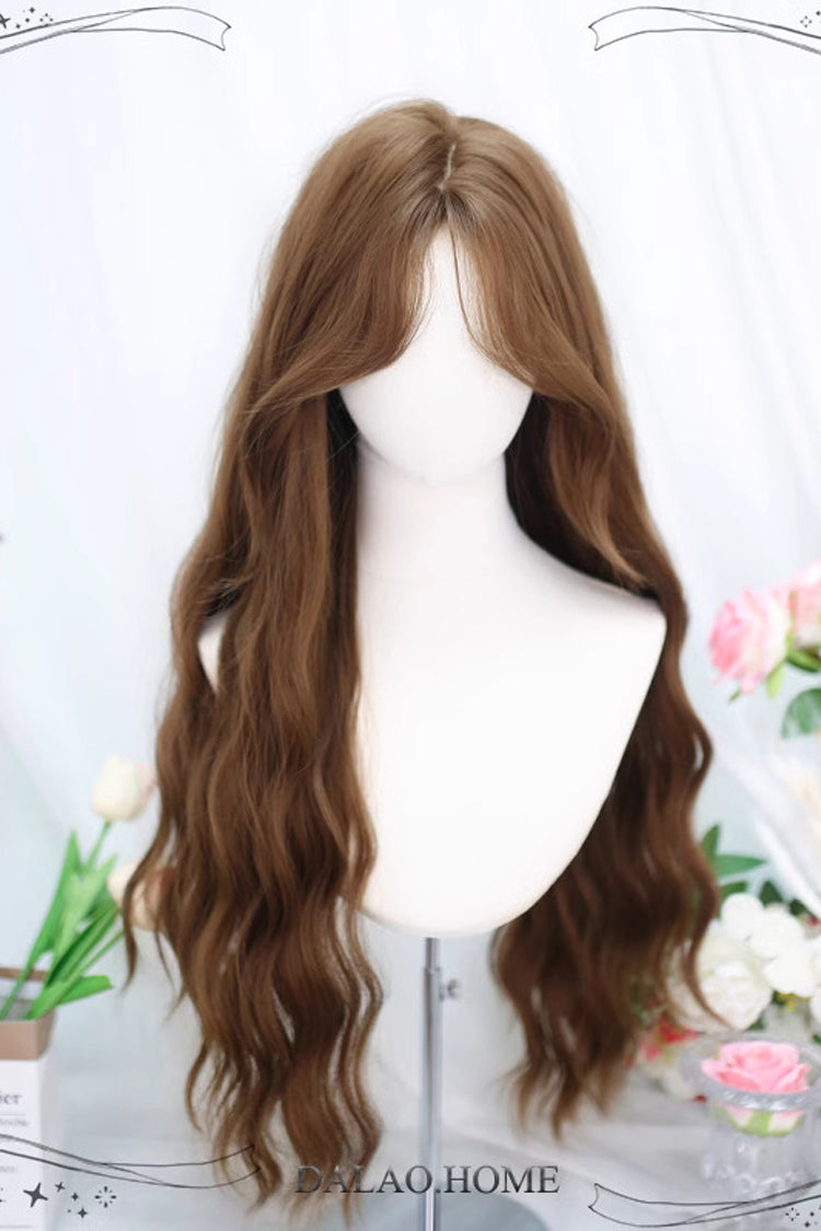 Brown Secondary Water Wave Eight Long Sweet Lolita Wig