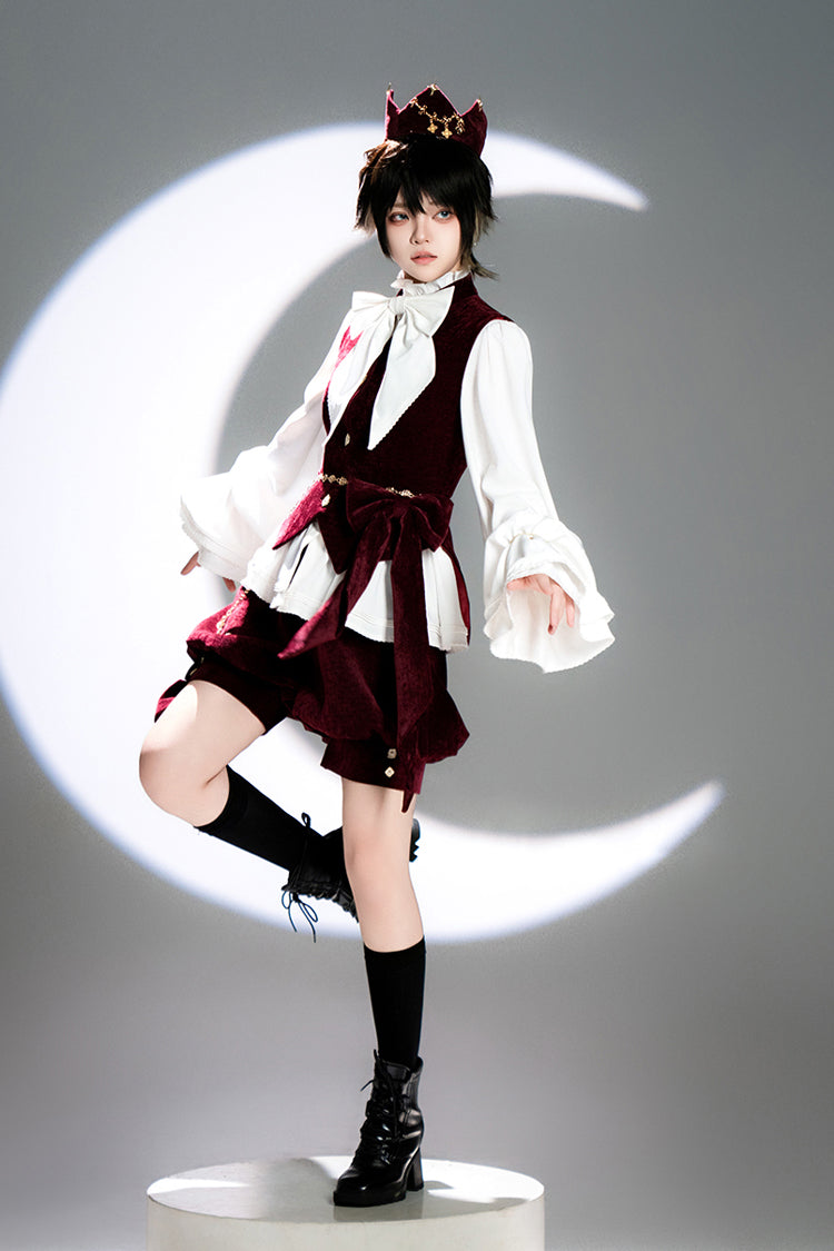 Rouge [Chasse au Lapin] Doux Prince Beau Ouji Lolita Gilet 
