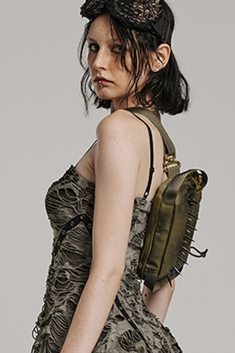 Military Rivets Women's Steampunk Shoulder Bag 2 Colors