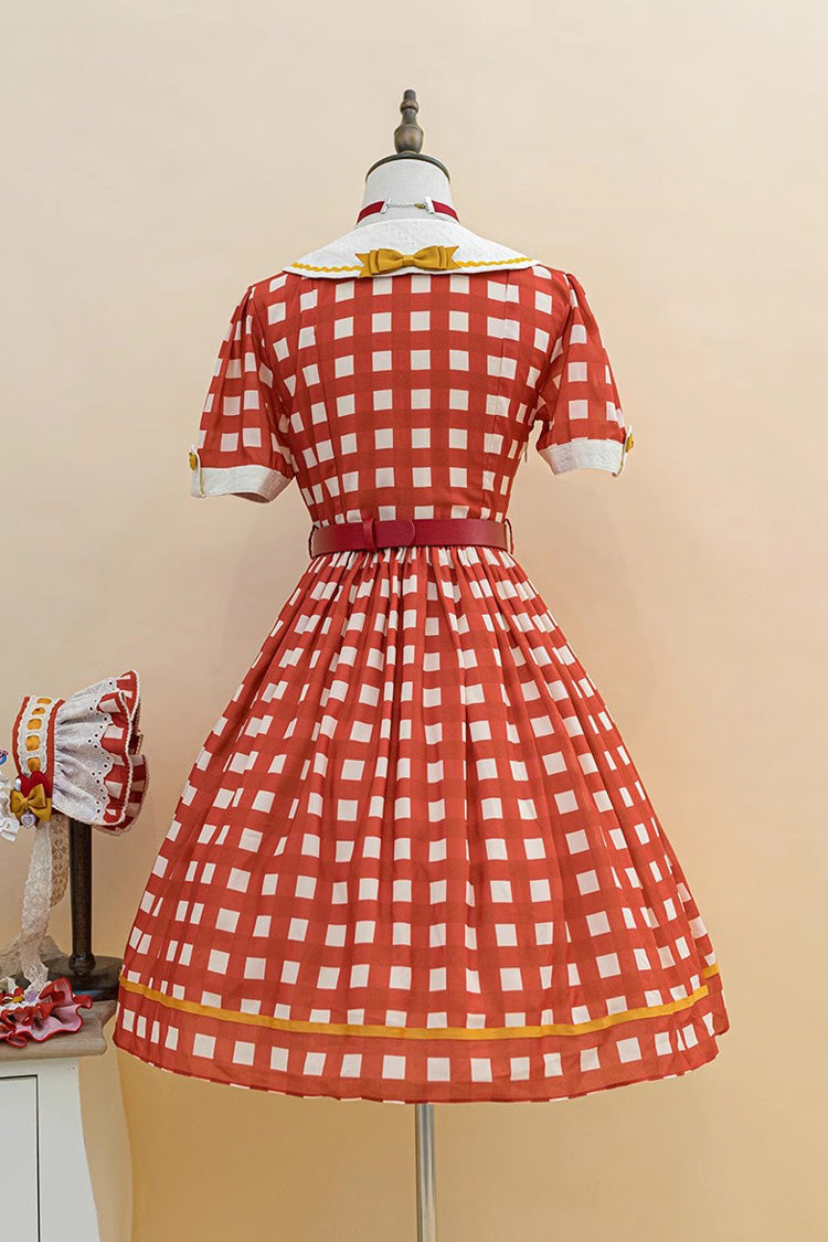 Sweetheart Cat Short Sleeves Print Embroidery Sweet Lolita Dress 3 Colors