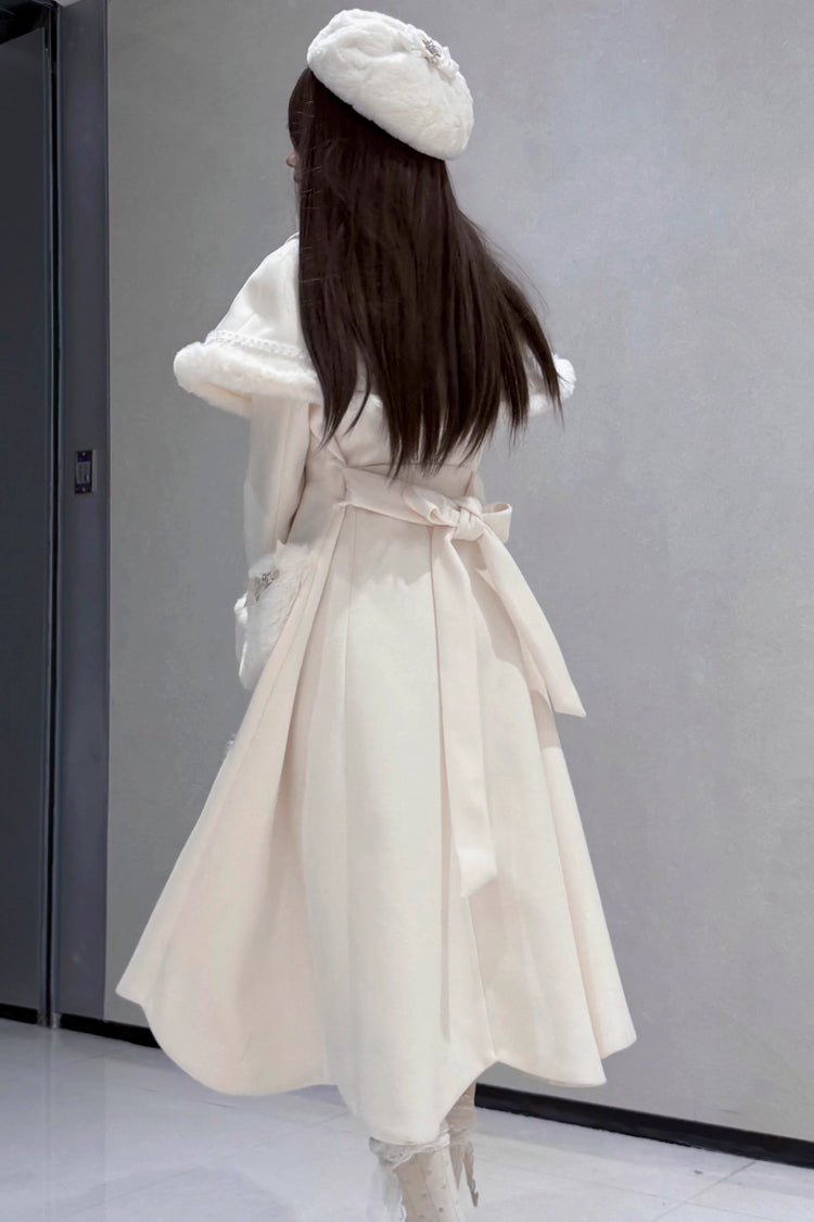 [Confession Poem] Bowknot Detachable Cape Sweet Elegant Princess Lolita Long Coat