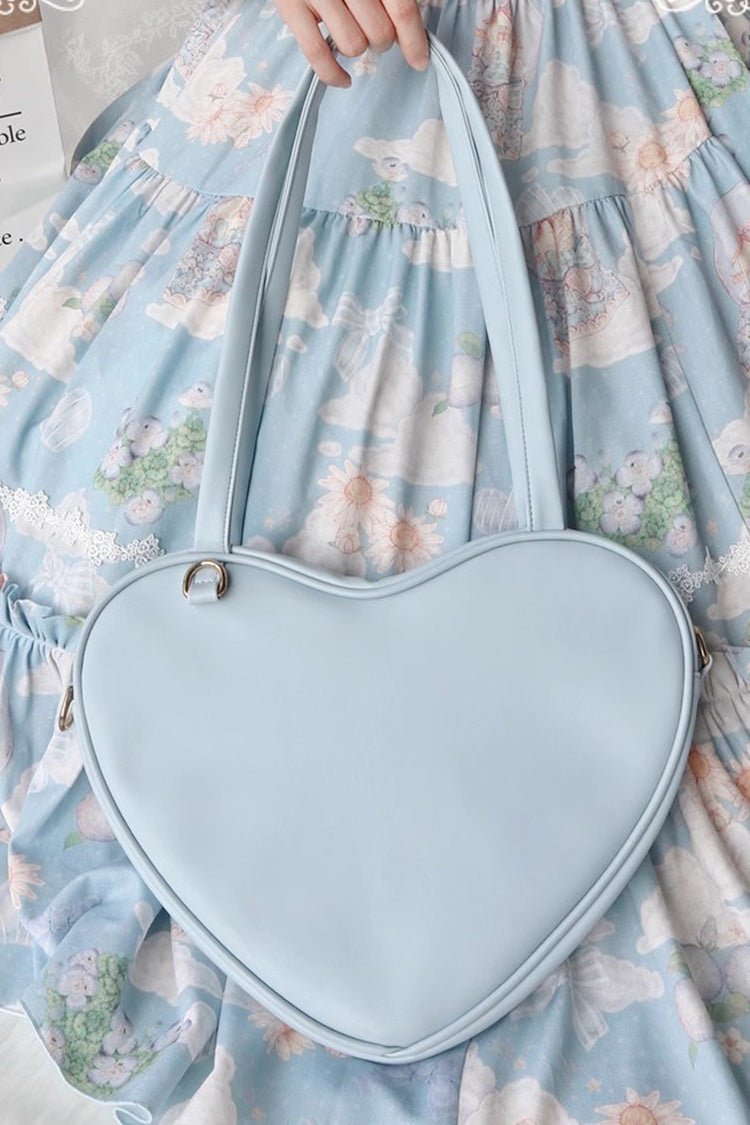 Solid Color Sweet Love Heart Lolita Shoulder Bag 6 Colors