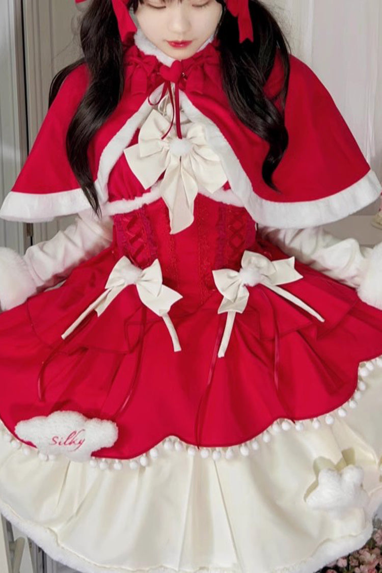Lovely Multi-layer Bowknot Autumn and Winter Sweet Princess Lolita Jsk Dress 3 Colors