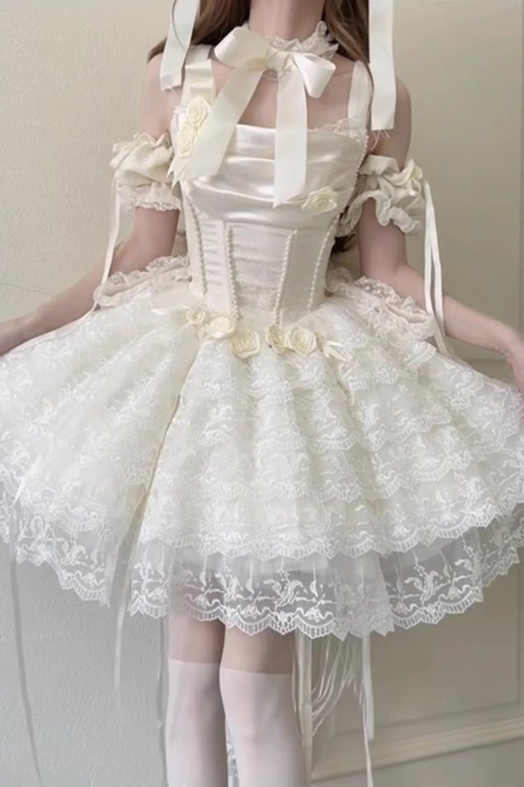 Ivory Angel Sweetheart Multi-Layered Lace Sweet Princess Ballet Lolita Dress