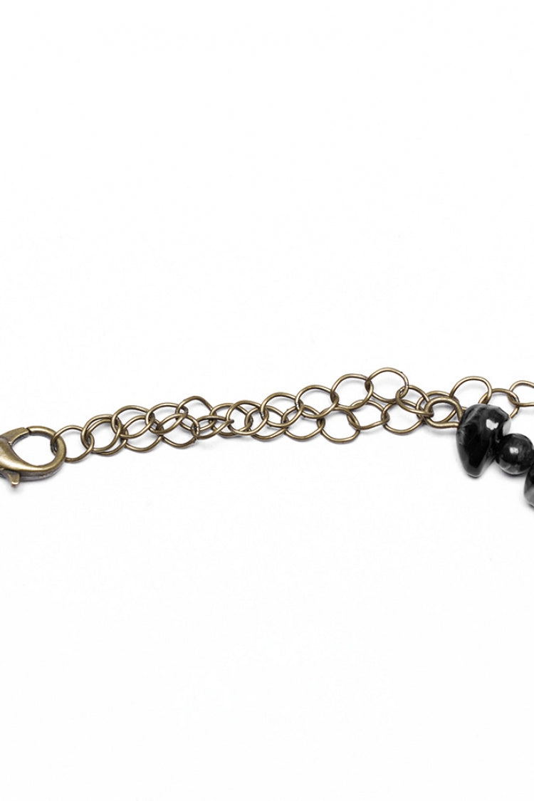 Black Irregular Beaded Butterfly Women's Punk Necklace