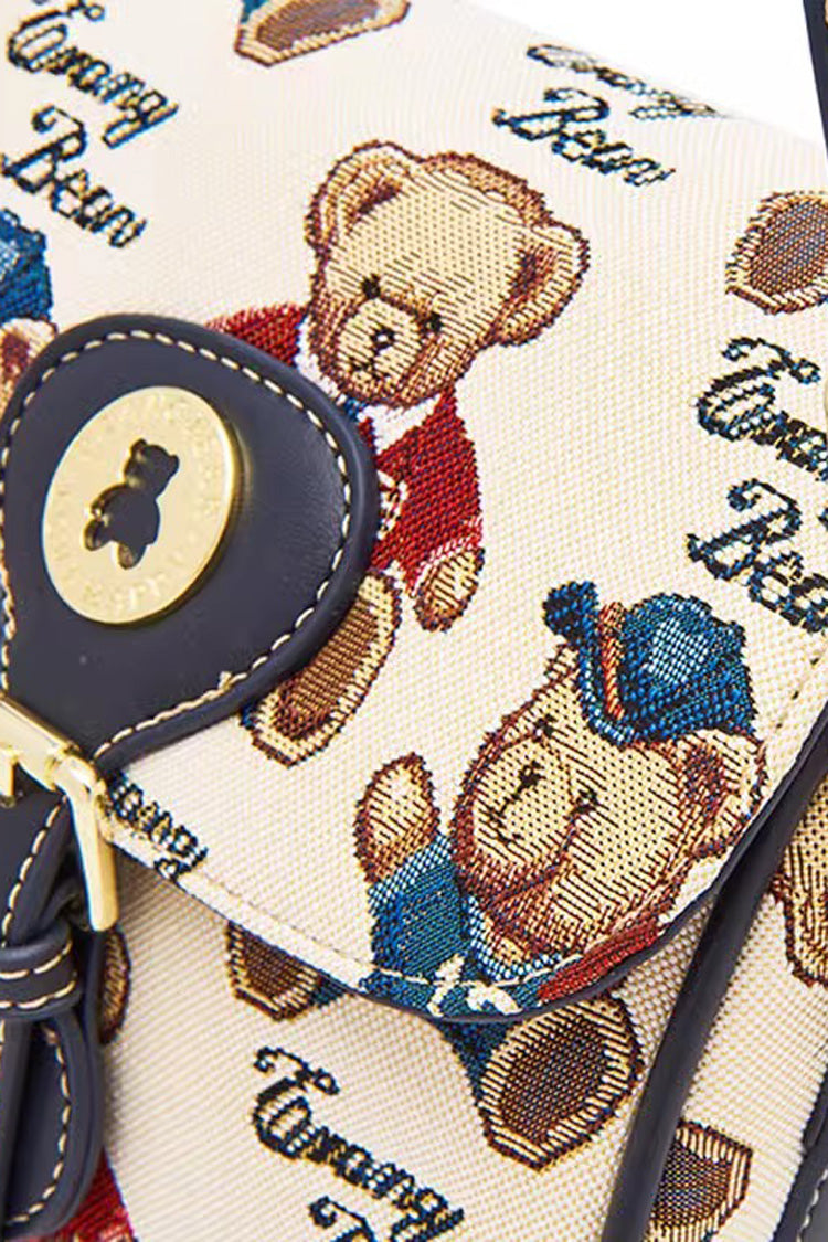 Cartoon Bear Print Sweet Lolita Crossbody Bag 3 Colors