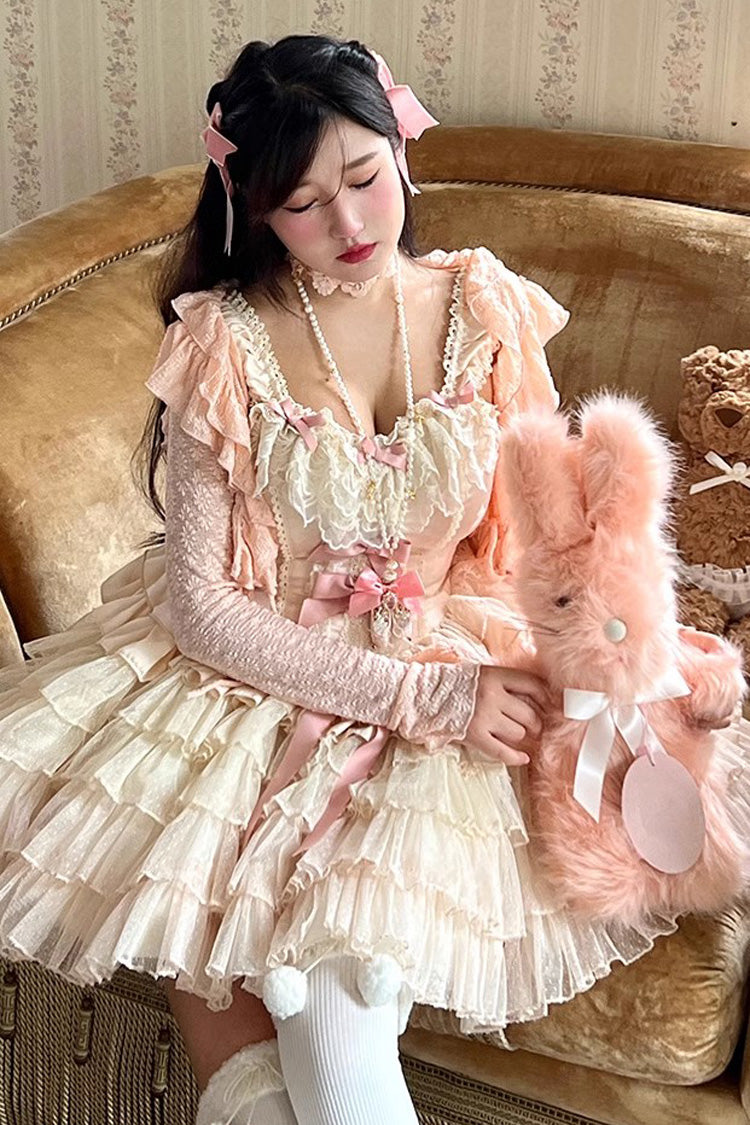 Love God Girl Romantic Ballet Style Multi-layer Ruffle Sweet Princess Lolita Dress 2 Colors