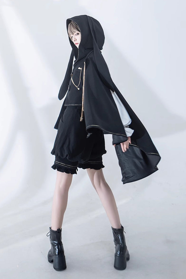 Black Anxious Rabbit Ouji Fashion Gothic Lolita Vest