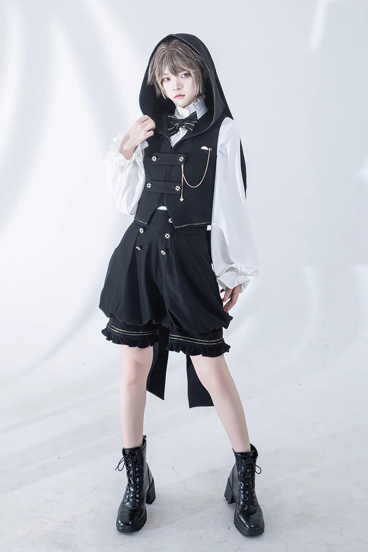 Black Anxious Rabbit Ouji Fashion Gothic Lolita Vest