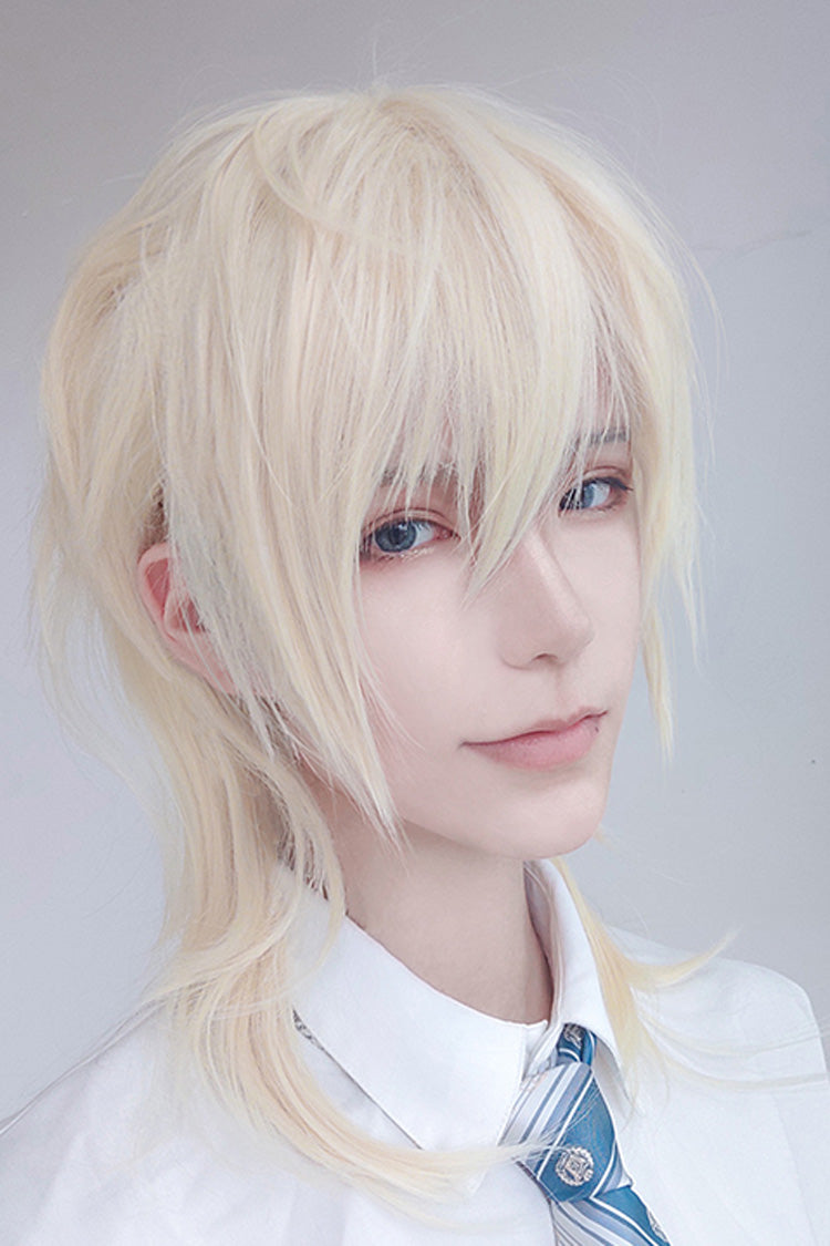 Fluffy Light Golden Ponytail Ouji Wig