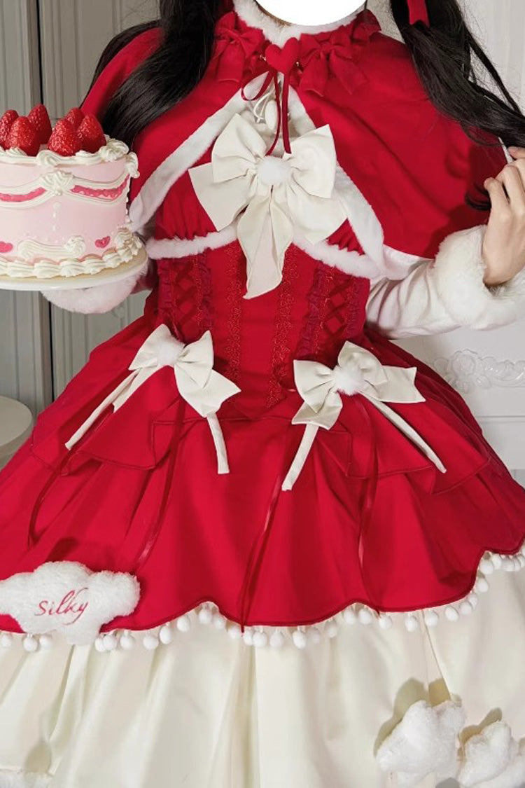 Lovely Multi-layer Bowknot Autumn and Winter Sweet Princess Lolita Jsk Dress 3 Colors