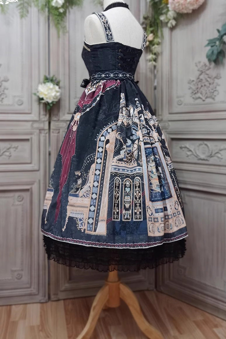Dusk Best Gothic Lolita-Kleid mit Rüschen im ägyptischen Stil, 3 Farben