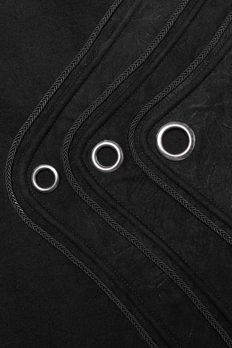 Black Men's Gothic Ring Skull Pants