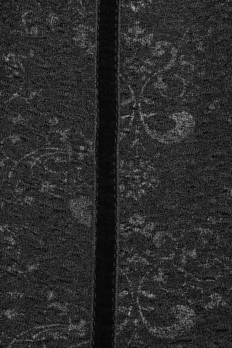 Schwarzes Cheongsam-Kragen-Chiffon-Nähte zerrissenes Gothic-Kleid für Damen
