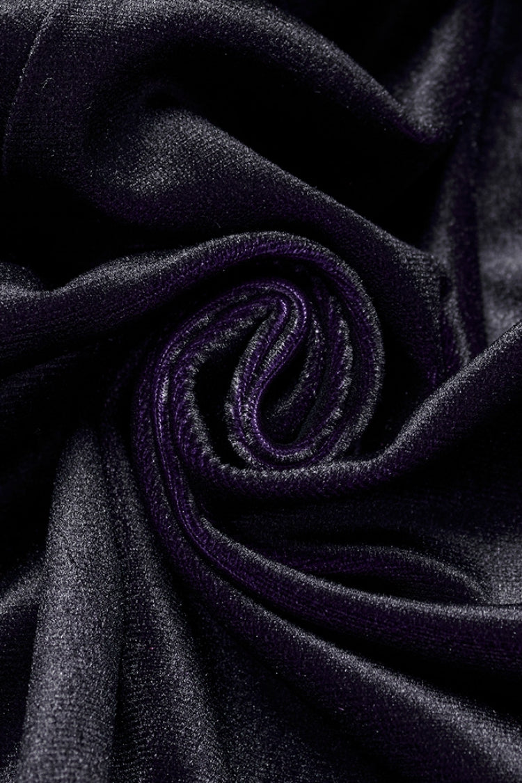 Black/Purple Long Sleeves Gradient Women's Gothic Dress