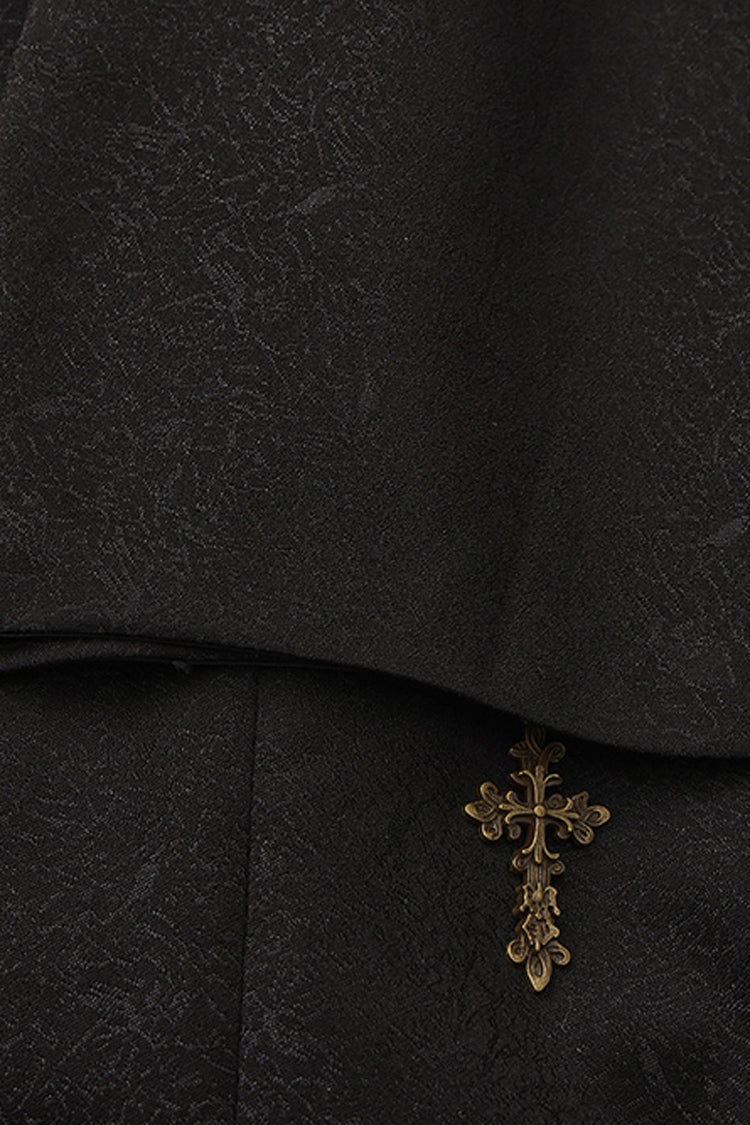Black [The Eternal Sea of Hope] Long Sleeves Ouji Fashion Vintage Elegant Prince Lolita Long Coat