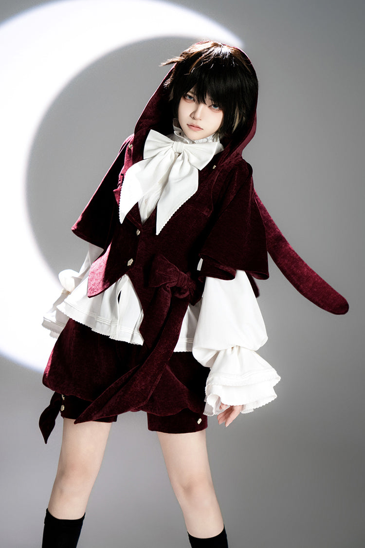 Red [Rabbit Hunt] Sweet Prince Handsome Ouji Lolita Shorts