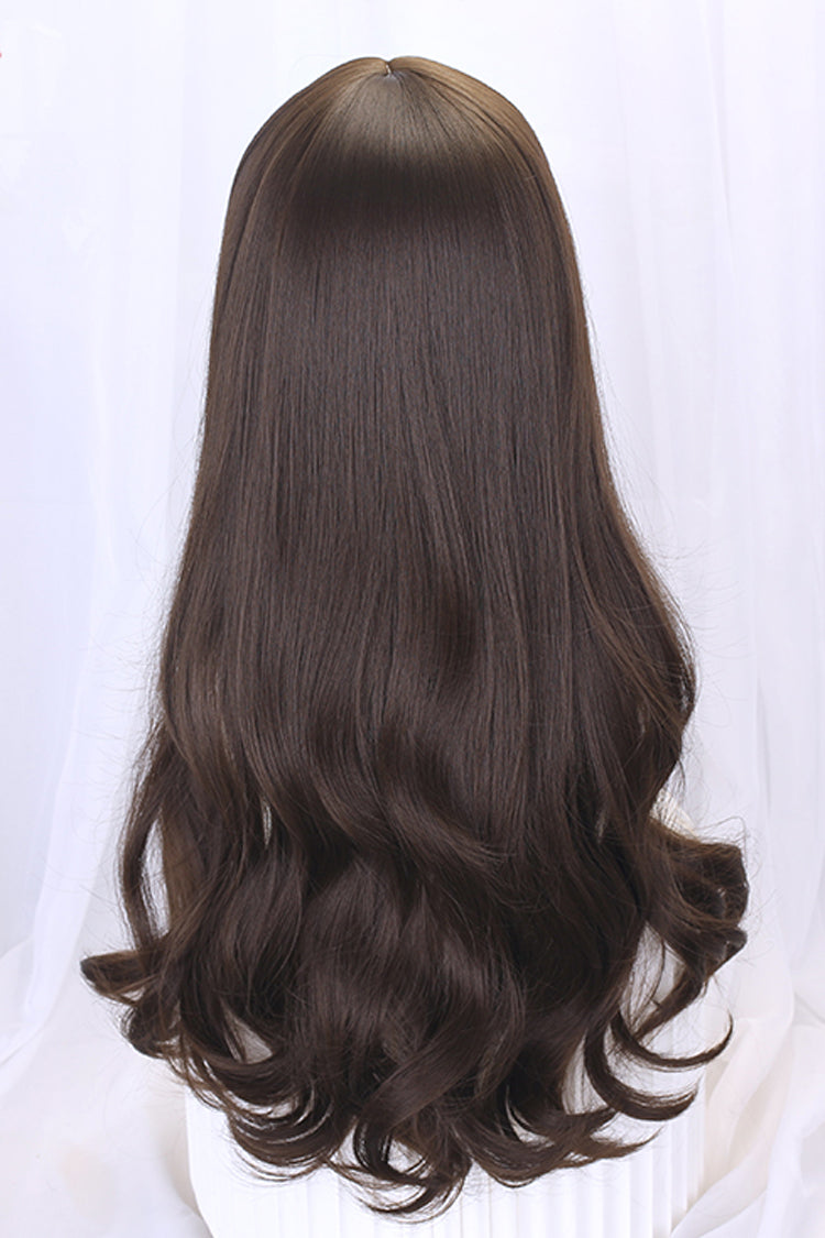 Retro Long Natural Ancient Full Headgear Hanfu Lolita Wig 2 Colors