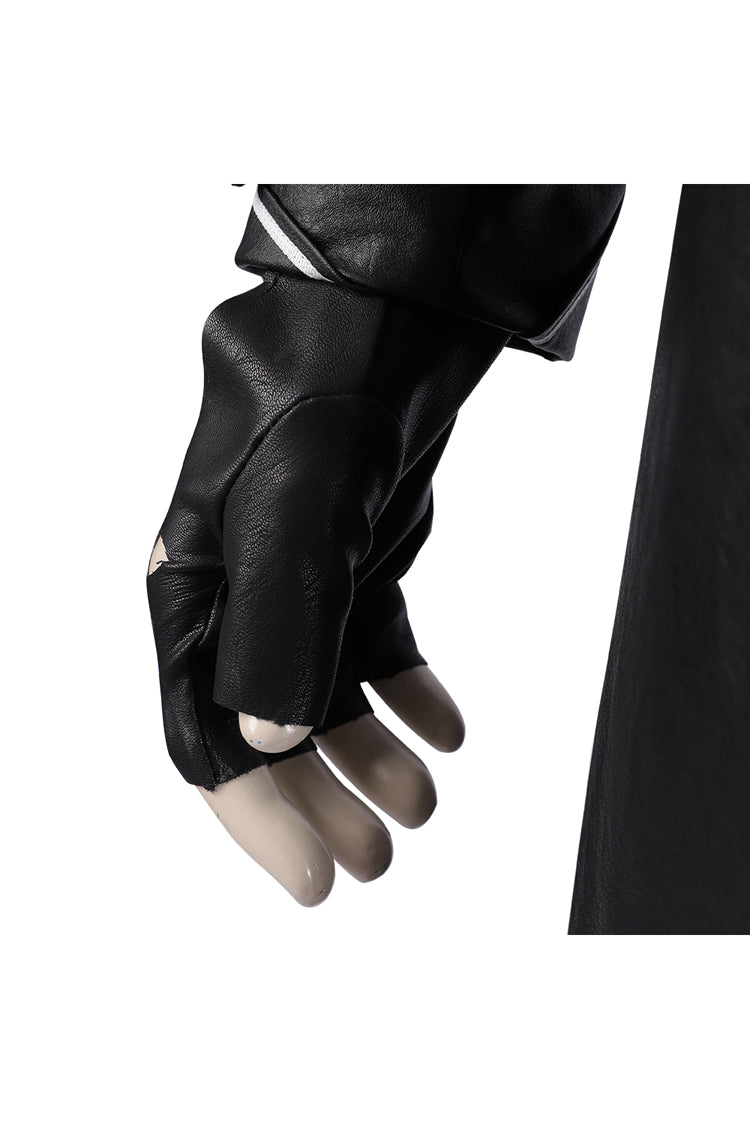 Devil May Cry 5 Vergil Black Long Windbreaker Suit Halloween Cosplay Accessories Black Gloves
