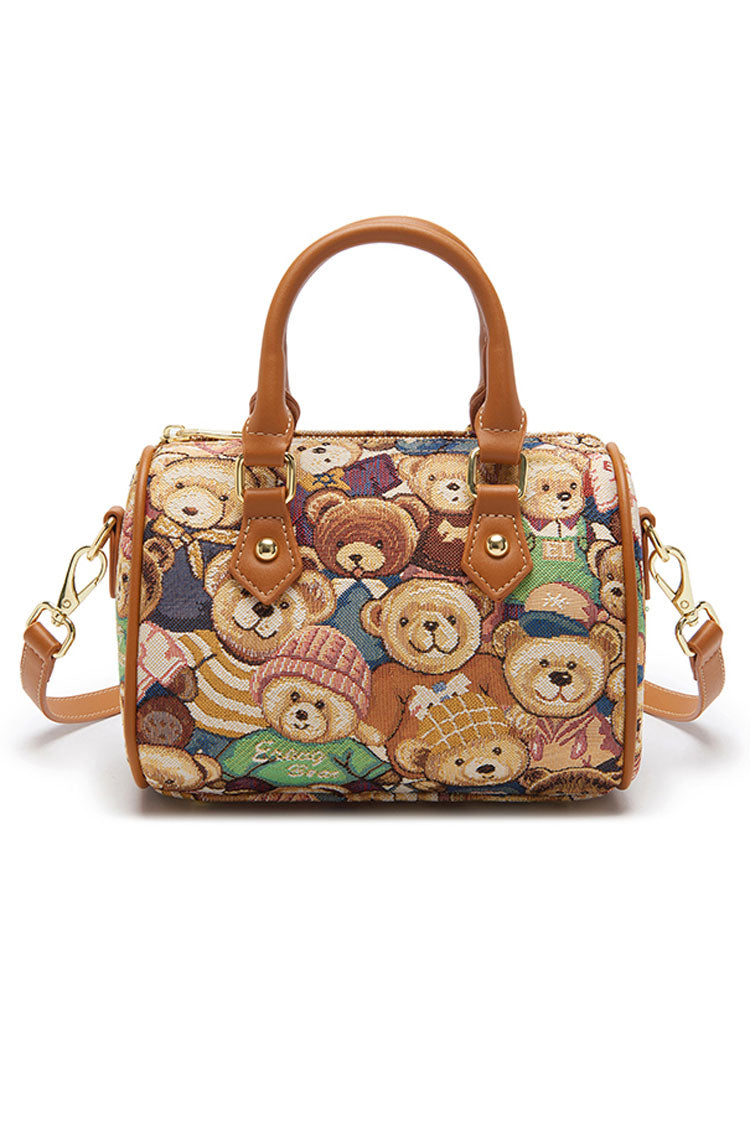 Lässige süße Lolita-Umhängetasche mit Bären-Print, 5 Farben