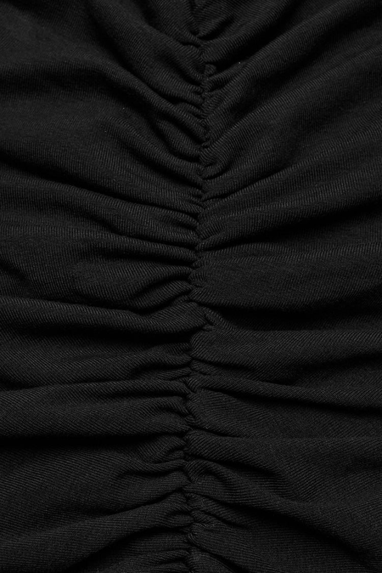 Black Sleeveless Buckle Lace-Up Women's Steampunk Dress