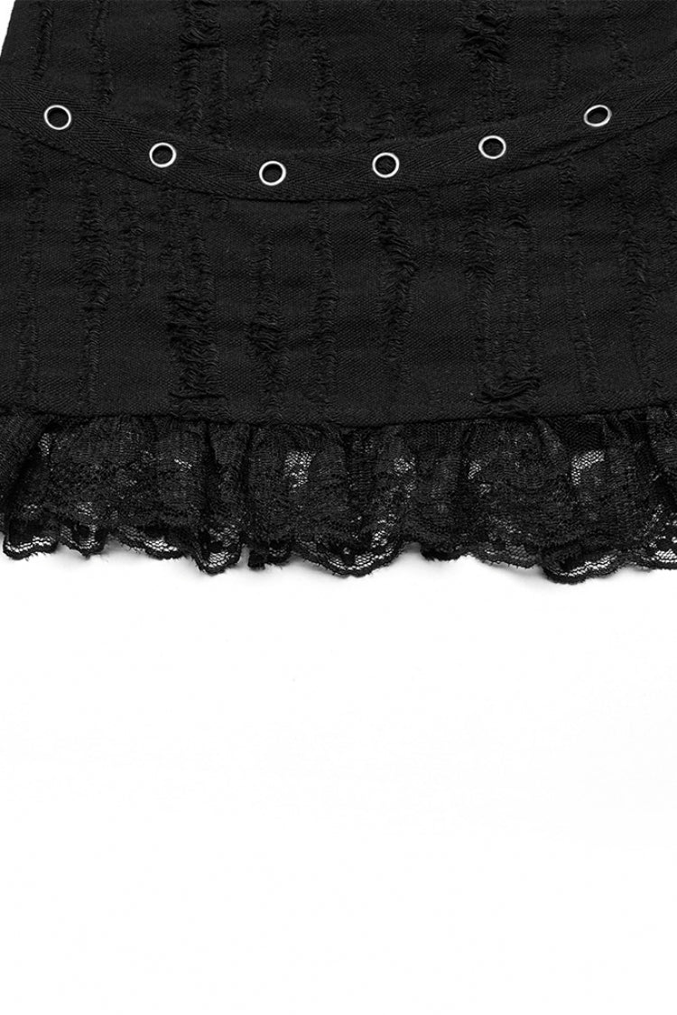 Black Panel Lace Decoration Women's Gothic Leg Covers