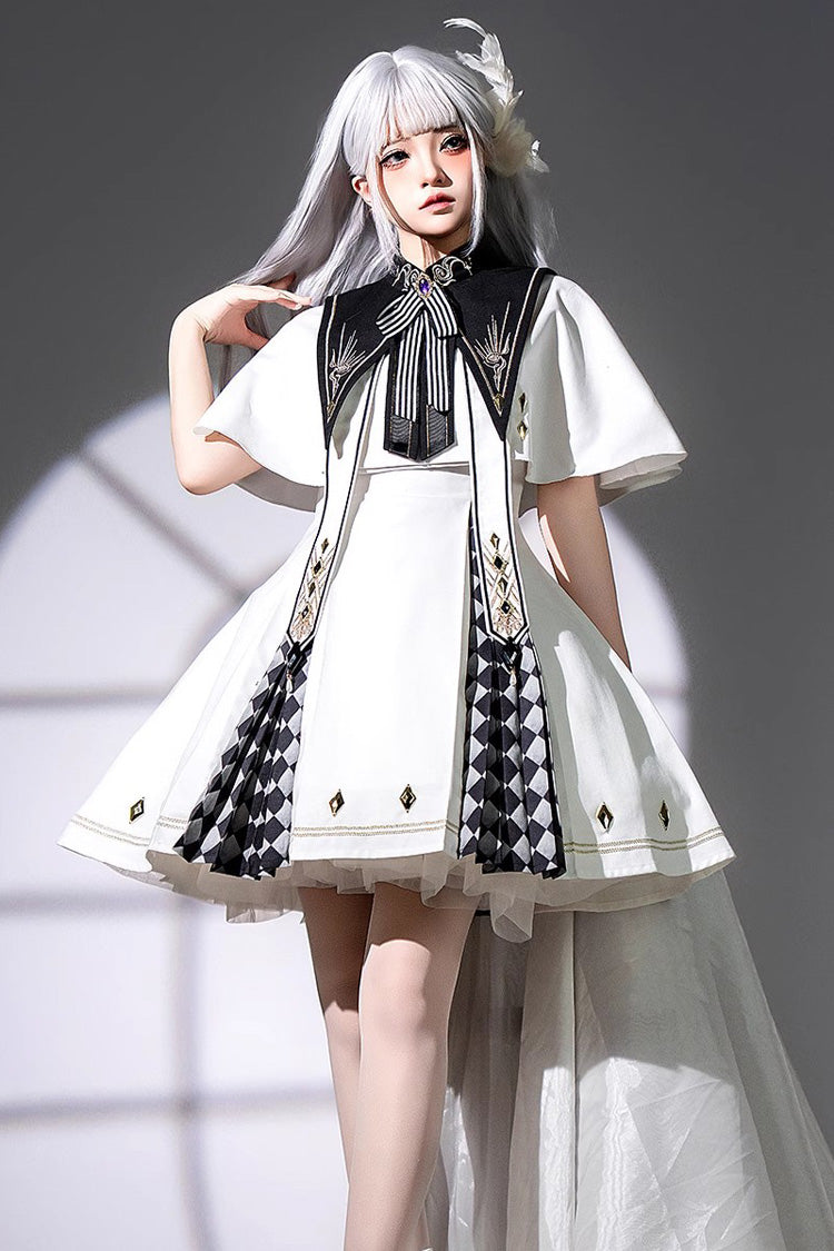 Académie de Magie Blanche [Œil de la Vérité] Robe Jsk Lolita Gothique à Couture Diamant 